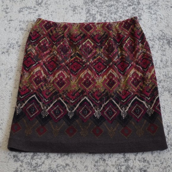 J. Jill Patterned Slip On Stretch Skirt Size Small P - Picture 11 of 11